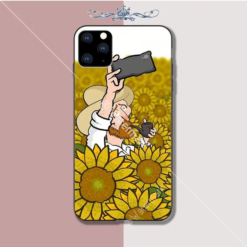 Van Gogh Starry Sky Art DIY Silicone Phone Cover Case For Iphone 5s Se 2020 6 6s 7 8 Plus X Xs Max Xr 11 Pro Funda | Мобильные