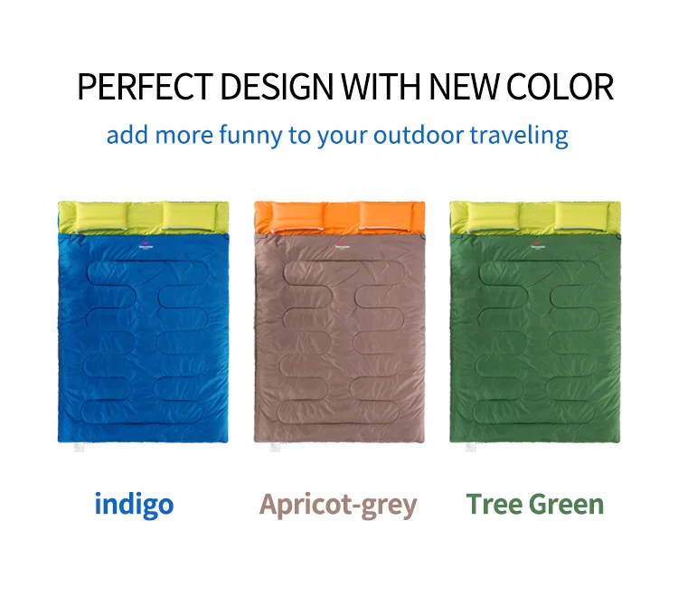 Naturehike новый спальный мешок из хлопка для 2 человек кемпинга с подушкой полудня |