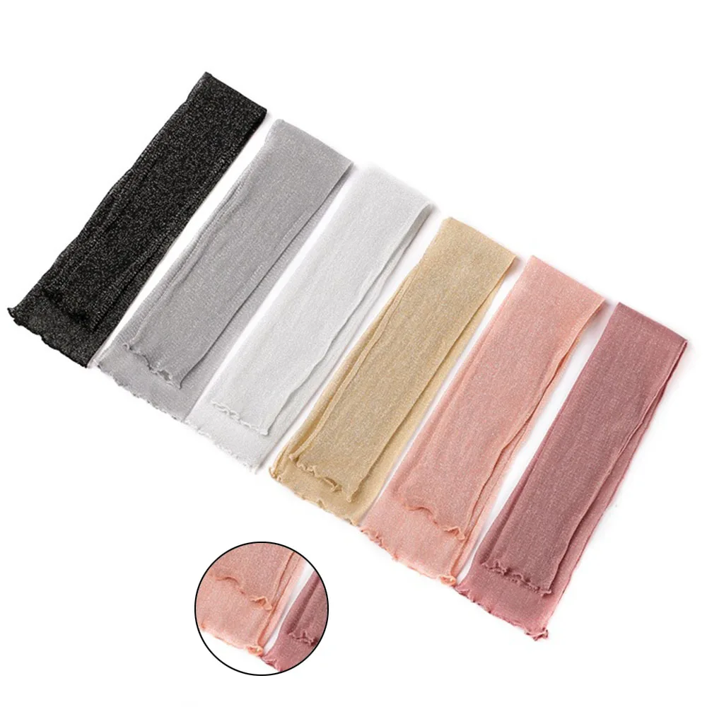 

Dual-use Sunscreen Cuff Driving Ice Silk Gloves Sleeve Thin Mesh Yarn Foot Cover Lace Arm Warmers Clothing Decoration Women