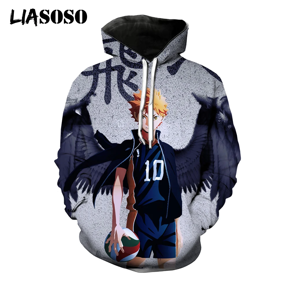 

LIASOSO 3D Print Japanese Anime Haikyuu Hoodie Men Women Streetwear Tops Spring Winter Oversize Unisex Sweatshirts Long Sleeve