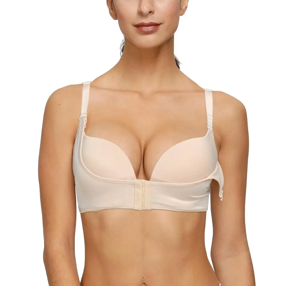 Женские бюстгальтеры пуш-ап тонкие с застежкой спереди и сзади прочные