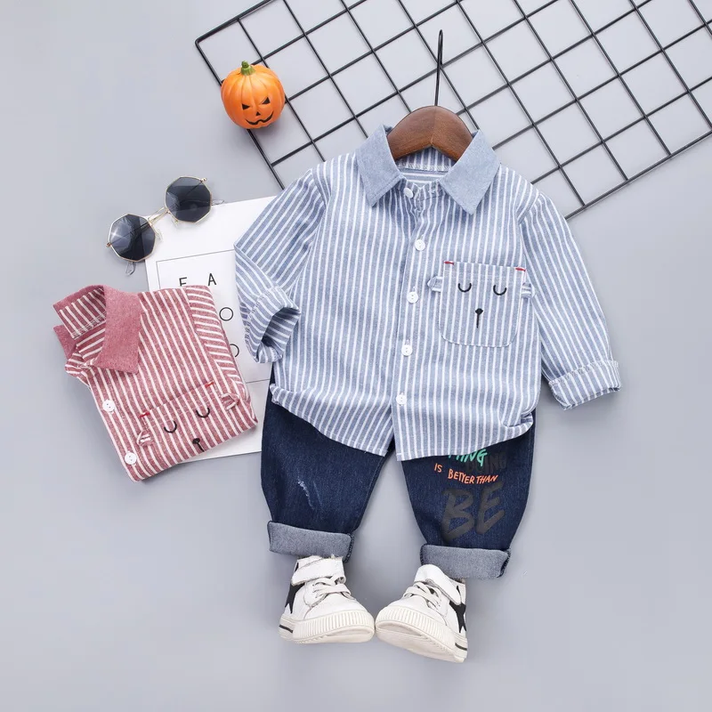 

Spring baby clothing set autumn cotton gentleman outfits infant boys clothes formal top+pants 2pcs tracksuit for toddle