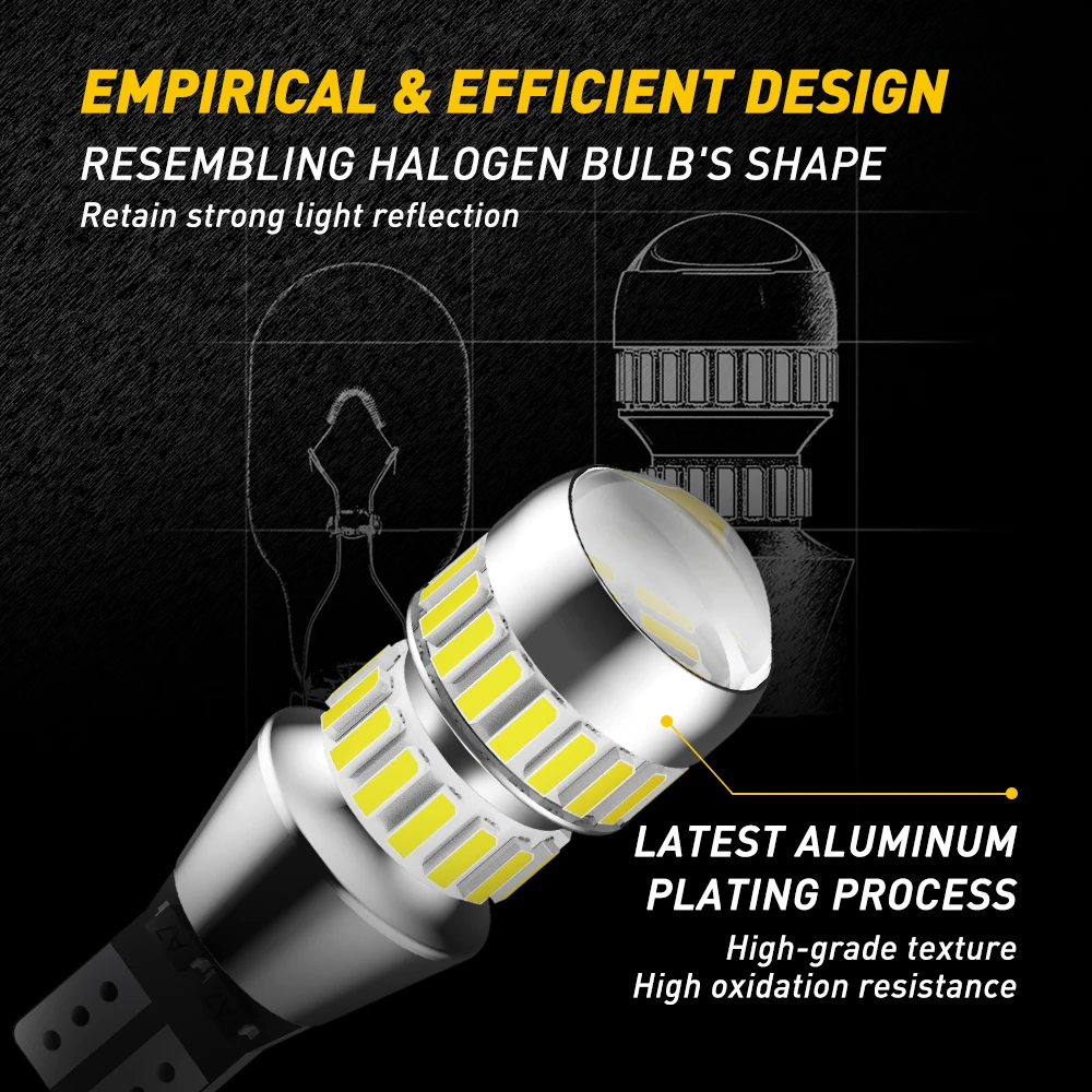 Светодиодная лампа T15 T16 W16W 2 шт. светодиодная 921 912 920 2000 лм 4014SMD супер яркие
