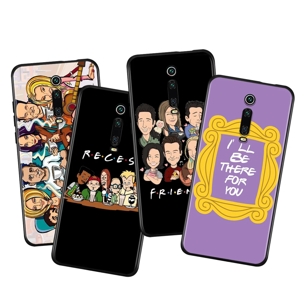 

Cartoon Friends TV For Xiaomi Redmi 9i 9T 9A 9C 9 8A 8 GO 7 7A S2 Y2 6 6A 5 5A 4X Prime Pro Plus Black Phone Case