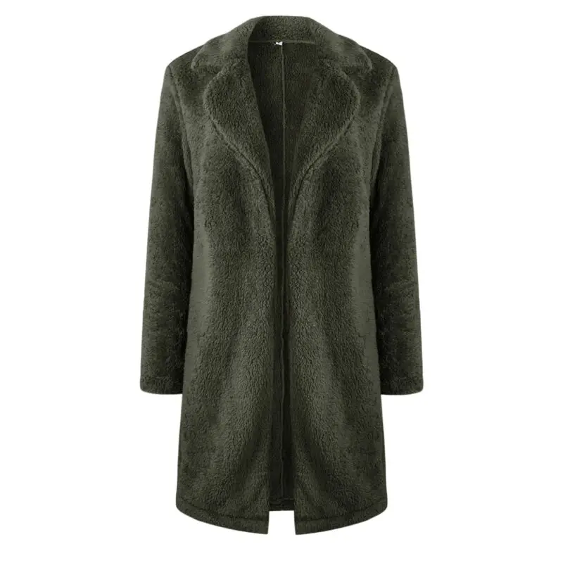 

Warm Winter Women Teddy Bear Fur Coat Ladies Knee Long Vintage Fluffy Coat Fleece Faux Fur Jacket Oversized Overcoat Outwear Top