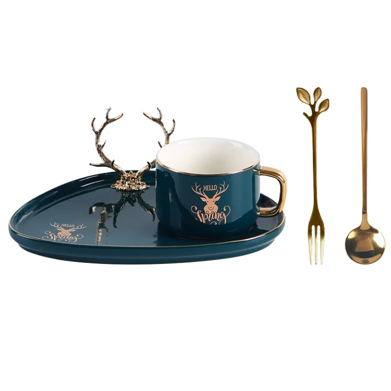 

Home Cafe Small Cup Ceramic Exquisite Tea Afternoon Tea European Style Cup Porcelain Luxurious Water Gobelets Home Items 60AA01