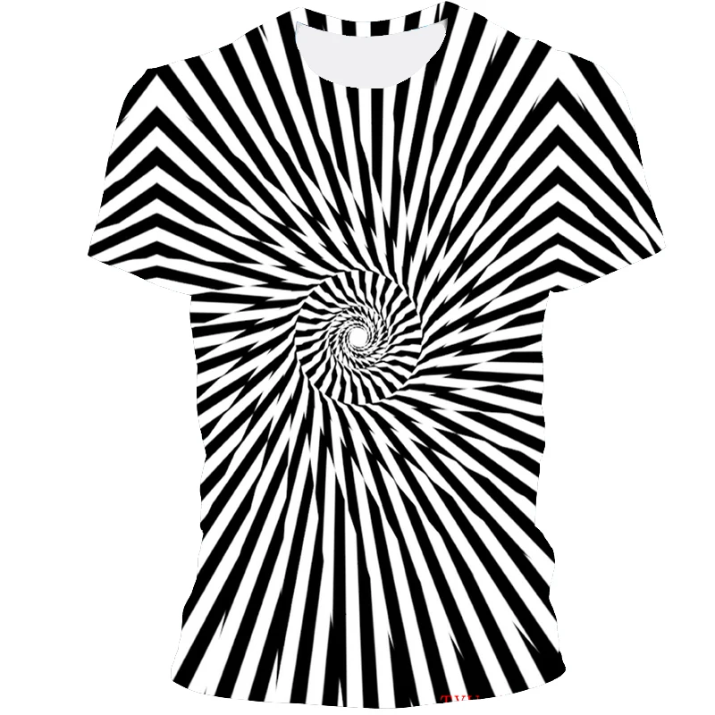 

2021 Summer Men's T-shirt Polyester 3D Color Printing Sunshine Colorful Sports and Leisure T-shirt Youth Dynamic Fashion Top