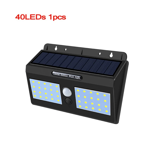 2835 40LEDs Светодиодный солнечный уличный свет PIR датчик движения Солнечный сад свет открытый водонепроницаемые гирлянды на солнечной батарее для фонаря сад Лестница украшения - Испускаемый цвет: 2835 40LEDs