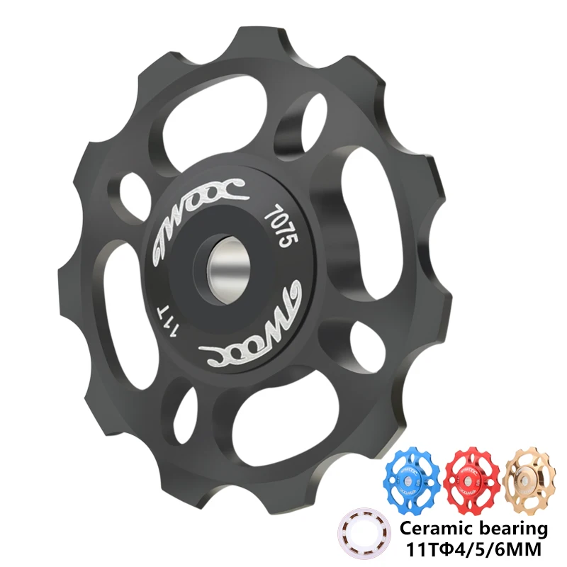 11T CNC 7075 Алюминиевый сплав натяжной шкив колеса MTB задний переключатель передач