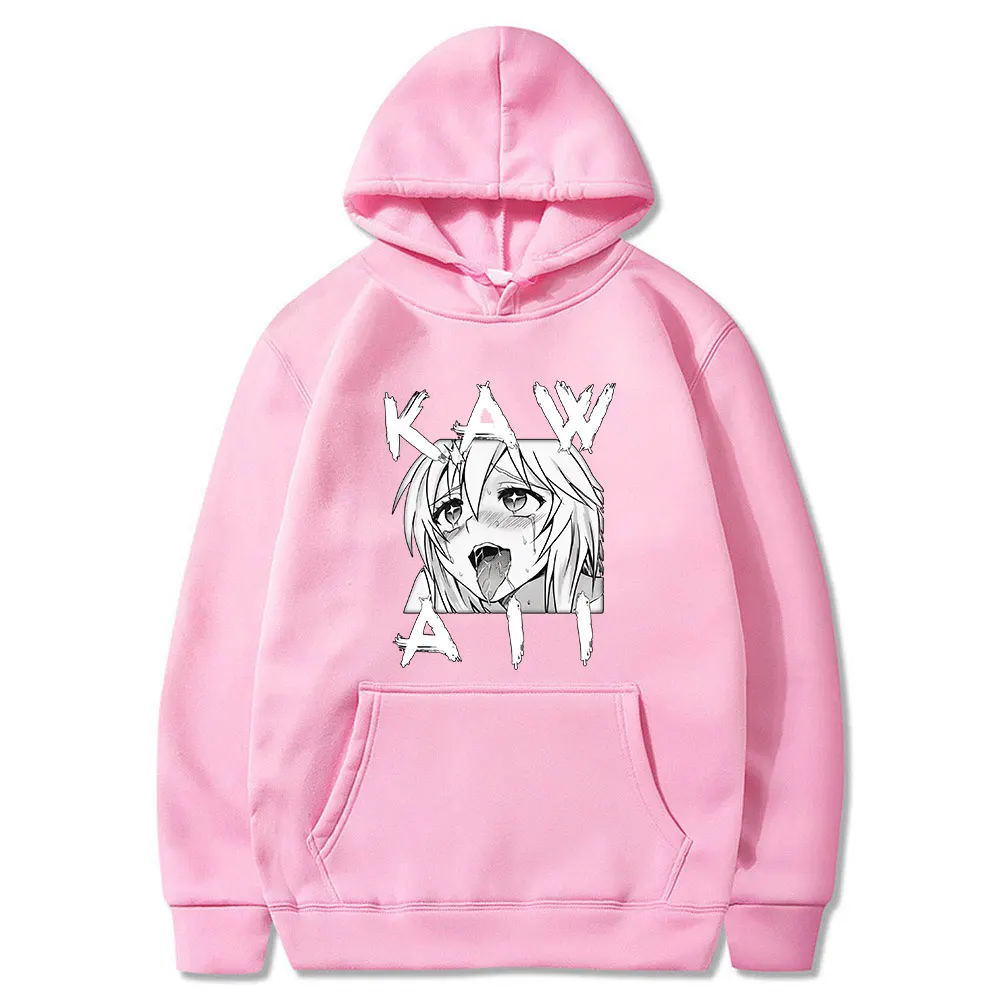 Kawaii Ahegao 2020 осень и зима Harajuku Модные мужские толстовки с капюшоном забавным