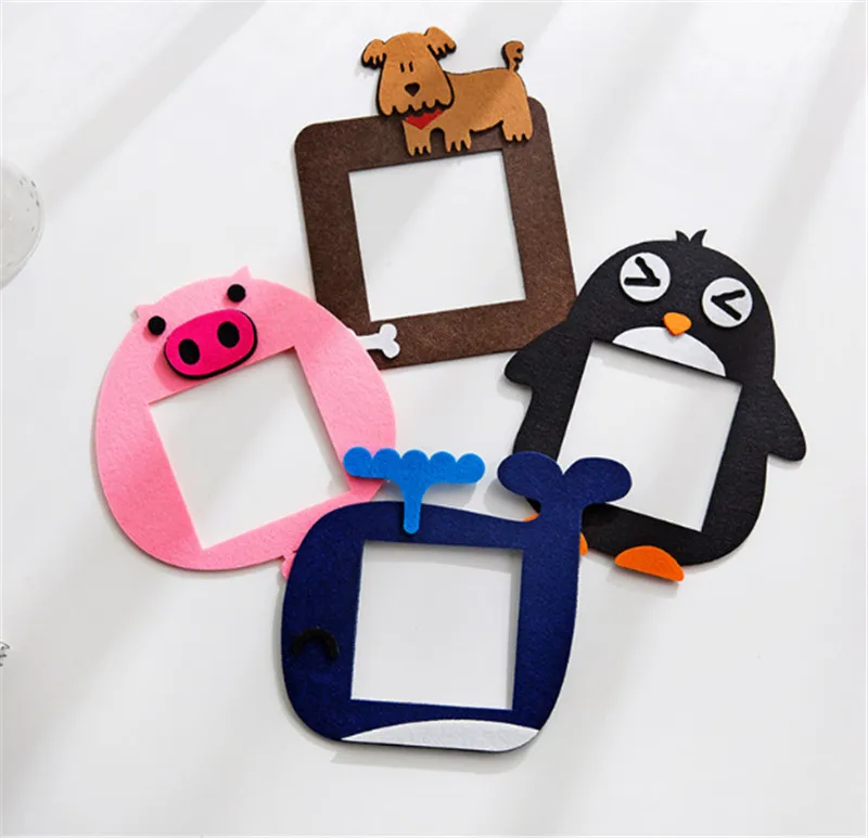 1 шт. наклейки в виде милых мультяшных животных свиньи собаки войлочная