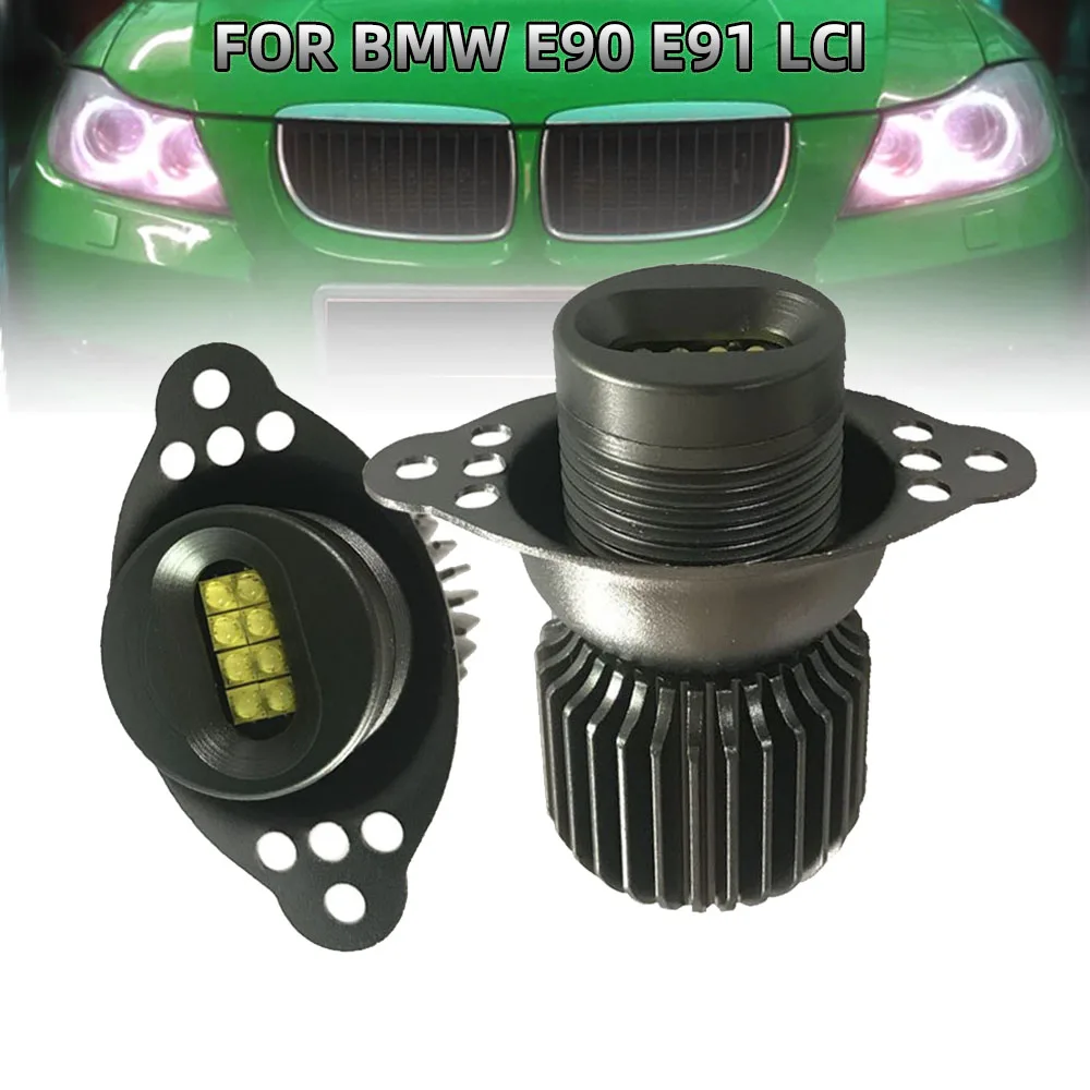 

2PCS 80W LED Angel Eyes Halo Marker Ring Light Bulb Canbus DRL For BMW E90 E91 328i 335I LCI 09-11 DRL Error Free Car Styling