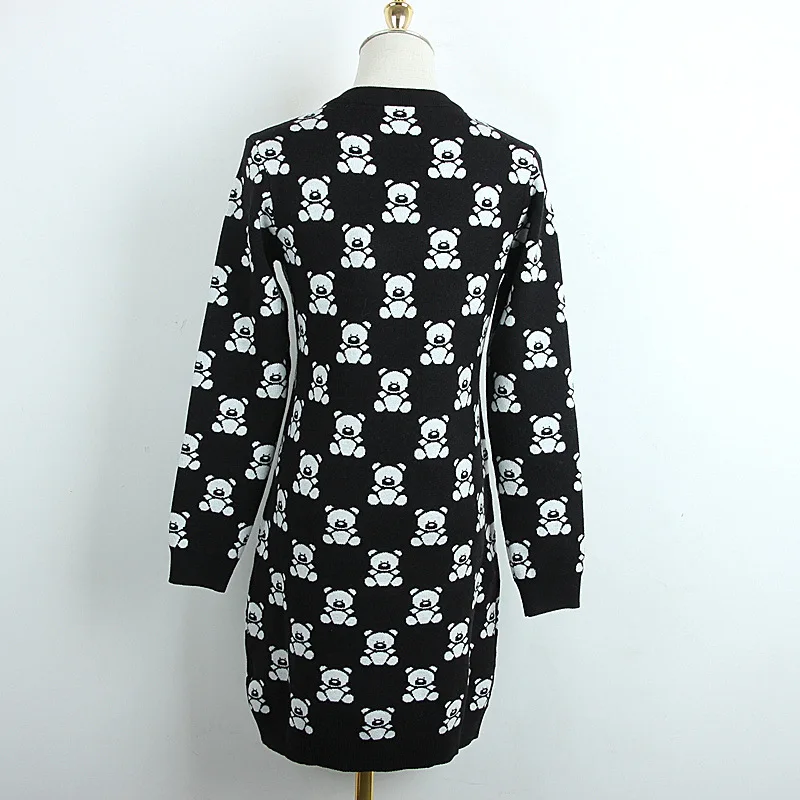 Платье с героями мультфильмов свободная вязаная сумка большого размера длинными