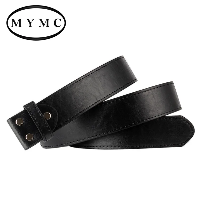 

MYMC Men's PU Leather Belt without Buckle DIY Belt Accessories Universal Belts