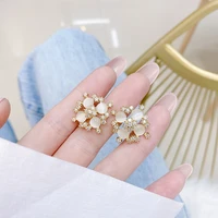 ydl exquisite snowflake temperament earring gypsophila geometry earring fashion for women romantic charm accessories pendant