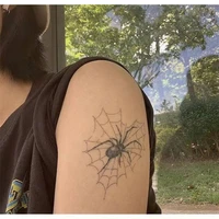 new dark spider web waterproof temporary tattoo stickers personality men women cool outdoor forest art fake tattoos arm tattoo