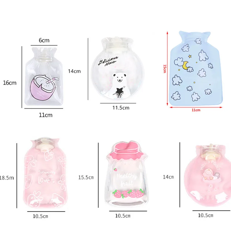 

Winter Warm Heat Reusable Hand Warmer Cute PVC Stress Pain Relief Therapy Hot Water Bottle mini explosion-proof portable