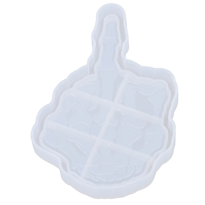 

Middle Finger Plate Silicone Moulds Hand Dish Resin Shape Decor Craft Jewelry