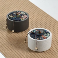 small ceramic tea container vintage travel tea container tin weed smell proof storage pot thee blikjes teaware bk50cy
