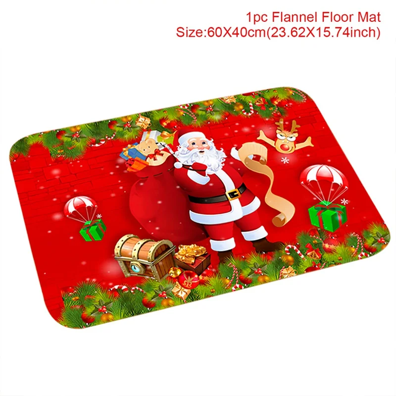 Xmas carpet13 Рождественский фланелевый ковер с Санта-Клаусом, рождественские украшения для дома, Рождественский, рождественский подарок, новогодний декор - Цвет: Xmas carpet13
