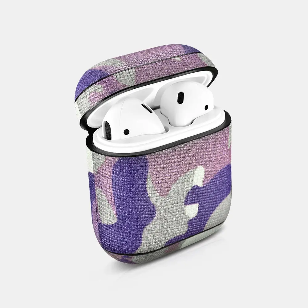 

Genuine Camouflage Leather for Airpods Protective Cover Skin Accessories for Apple Airpods Charge Box Airpods Leather Case