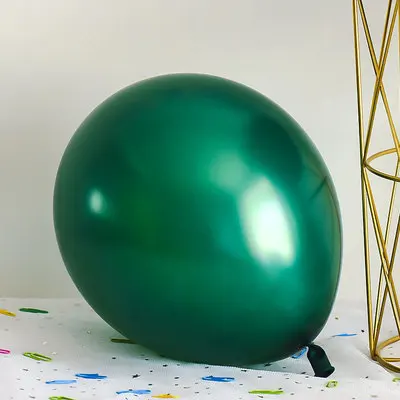 Зеленые воздушные шары с металлическими чернилами зеленые для свадебного декора