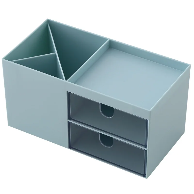 

Nordic Style Multifunctional Plastic Pen Holder Desk Organizer Cosmetic Storage Box Desktop Drawer Storage Sundries Organizer