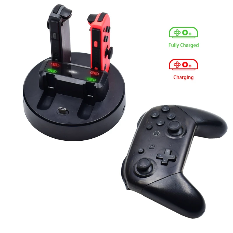 Switch Pro Controller Charger Dock Stand 2 USB Port For Nintendo Joy Con Gamecube Mini Portable |