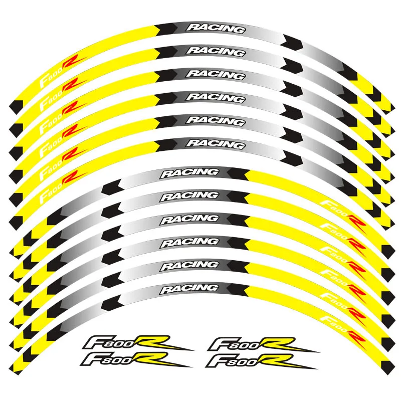 High quality 12 Pcs Fit Motorcycle Wheel Sticker stripe Reflective Rim For BMW F800R | Автомобили и мотоциклы