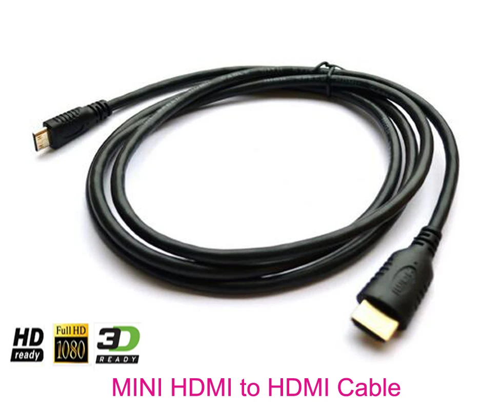 Mini HDMI-compatible to HDMI-compatible for Panasonic Lumix DMC FT1 FT2 FS25 FX40 FX77 FX78 1080P DMC-FZ47 FZ40 FZ45 FZ100 1080P