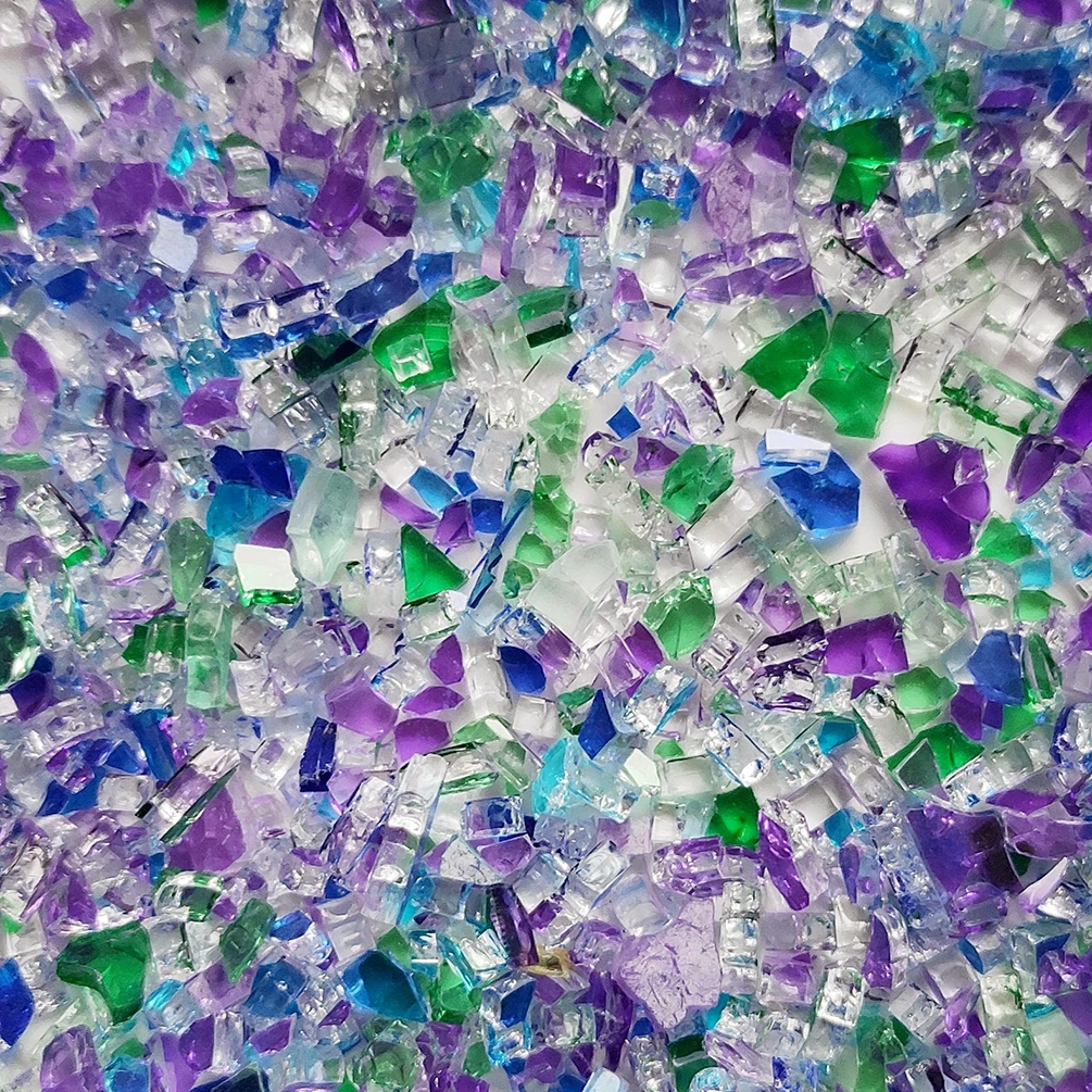 Crystal Glass Mosaic Tile Handmade Creative Material For Kids DIY Craft Suppies Mixed Color Mosaic Tiles 100g/lot images - 6