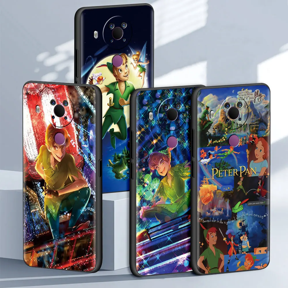 

Чехол Питер Пэн из мультфильма Disney для Nokia G10, 5,4, 7,2, 5,3, 1,4, 3,4, X10, 2,4, C20, черный роскошный чехол, мягкий чехол из ТПУ, Обложка