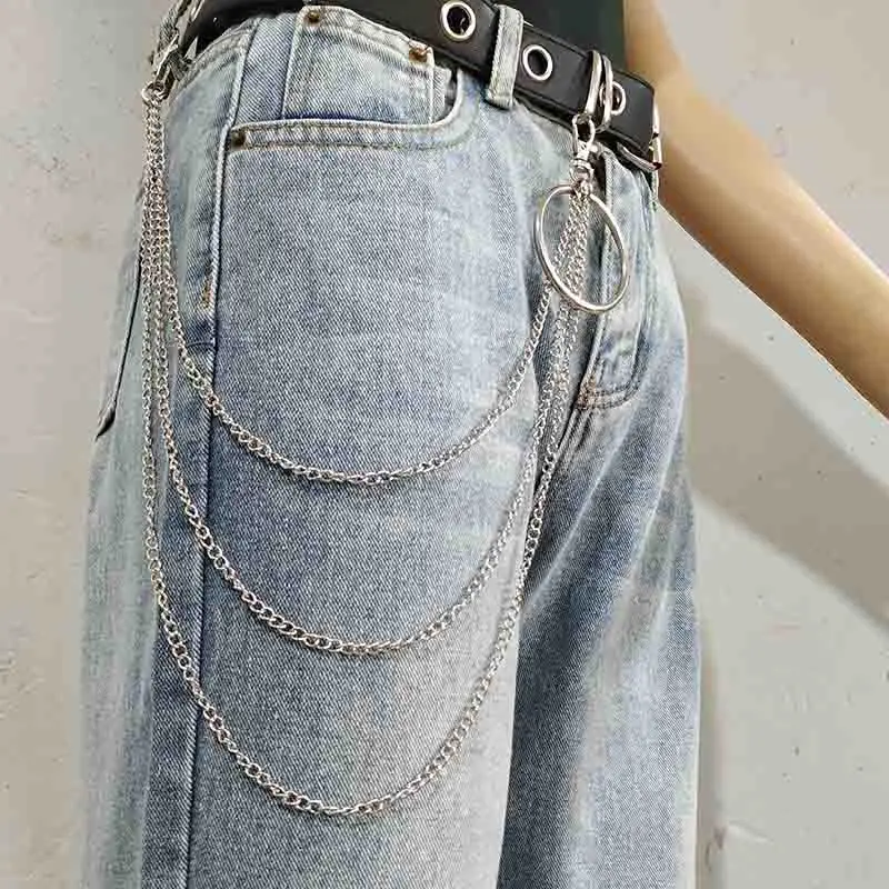 Брелок на ремень в стиле панк для мужчин Ювелирное Украшение джинсов цепочка