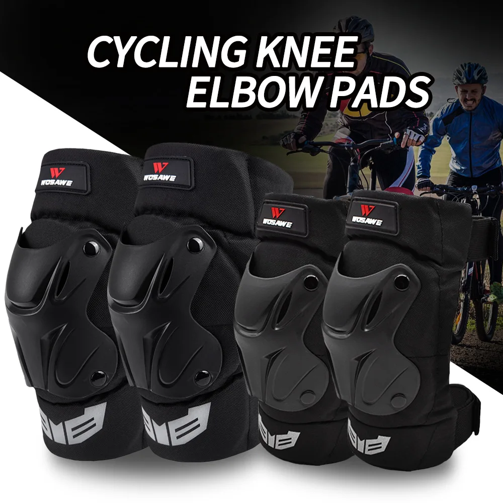 

WOSAWE Downhill Adult Cycling Knee Elbow Pads Set Mountain Bike Guard Skateboard Protector Bike Racing Skiing Protective Gear