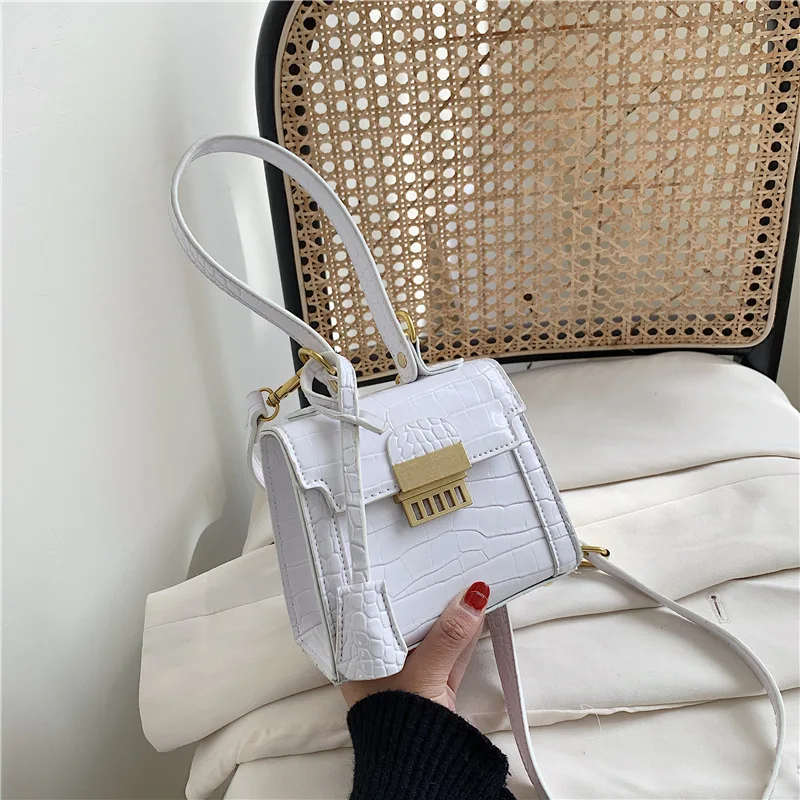 

2020 Stone Pattern PU Leather Small Shoulder Bag Mini Handbag Women Luxury Handbags Women Bags Designer Bag Free Shpping