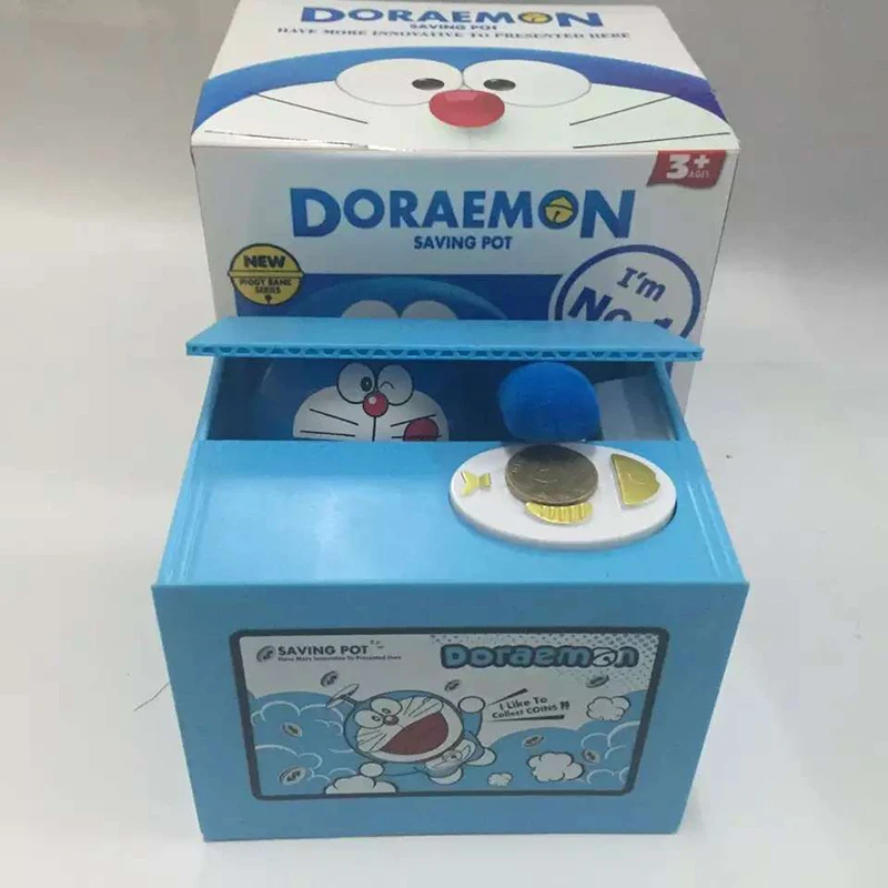 Doraemon Покемон Милая Пикачу автоматическая электронная копилка для монет Копилка