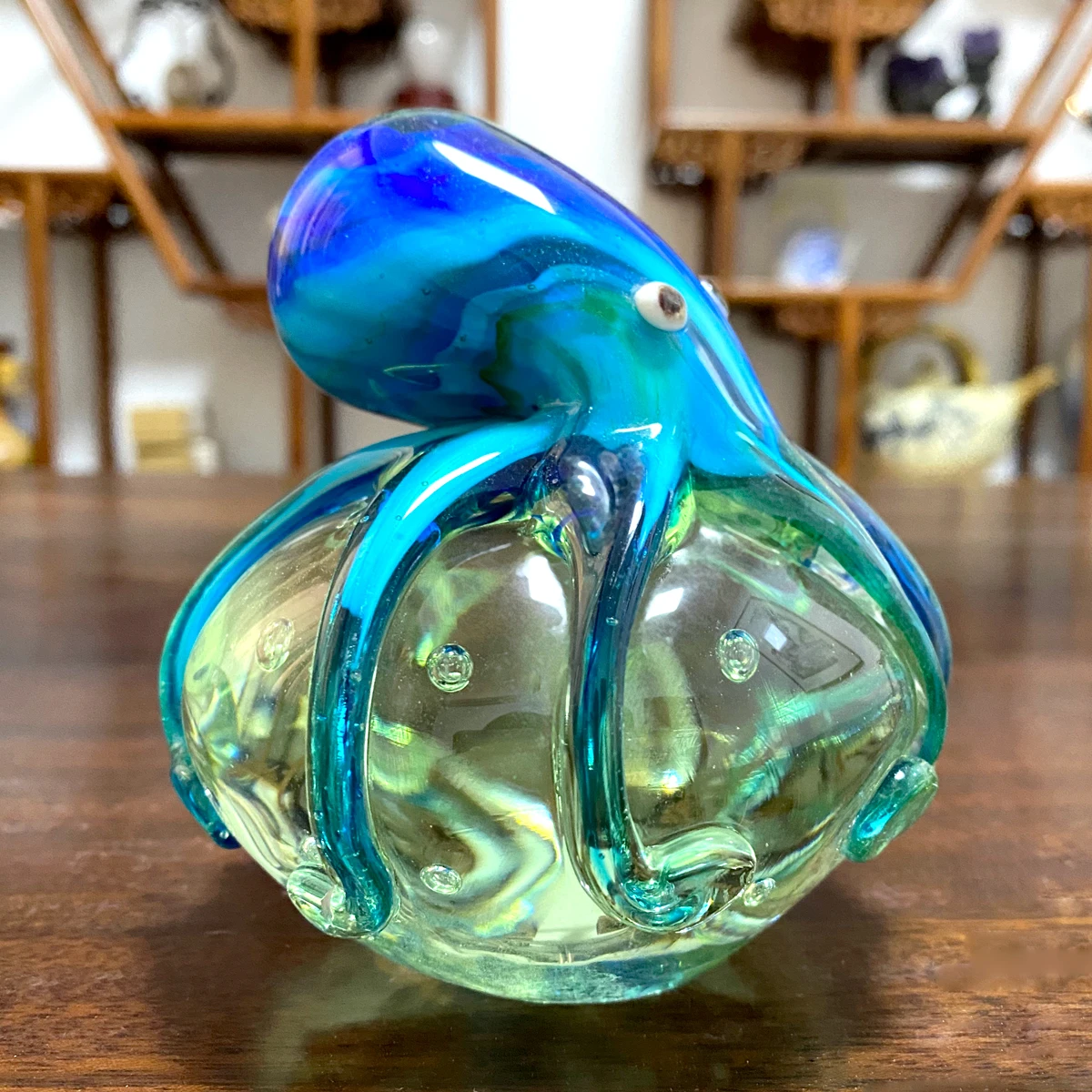 

Glass Octopus Ornament HandBlown Glaas Animal Figurine Collection Showpiece Sculpture Home Office Fish Tank Decor Kids Gift