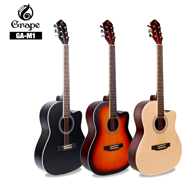 

Smiger GA-M1 39 Inch Cutaway Linden Wooden Beginner Acoustic Guitar