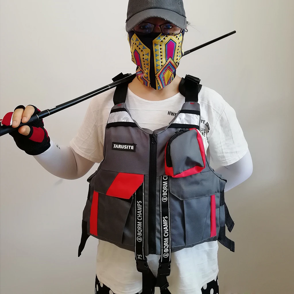 Светоотражающий спасательный жилет рыболовный сетчатый поплавки PFD со свистком |