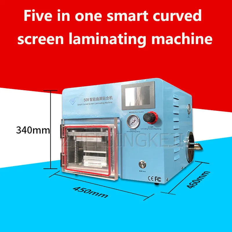 

110-220V Curved Screen Laminating Machine Fully Automatic Vacuum Pressing Tools Defoaming Cell Phone LCD Cover Repair Equipment