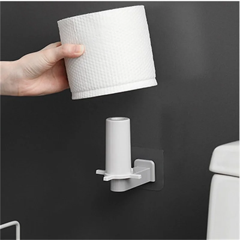 

New Non-marking Sticker Wall-mounted Vertical Paper Towel Rack Cling film Storage Rack Dathroom Roll Paper Storage Rack