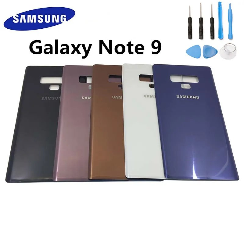

Original Samsung Galaxy NOTE 9 N960 N960F SM-N960FD Battery Back Cover Glass Door Housing Case Replacement Repair Parts Tools