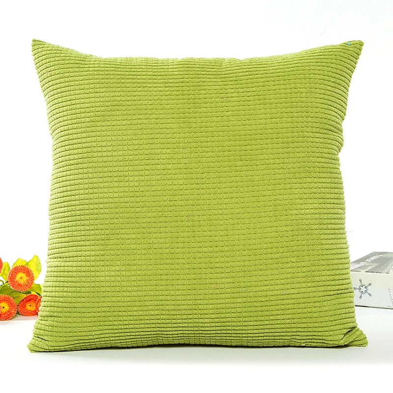 1 шт. 45*45 см однотонная подушка Вельветовая наволочка с ядрами кукурузы для дивана