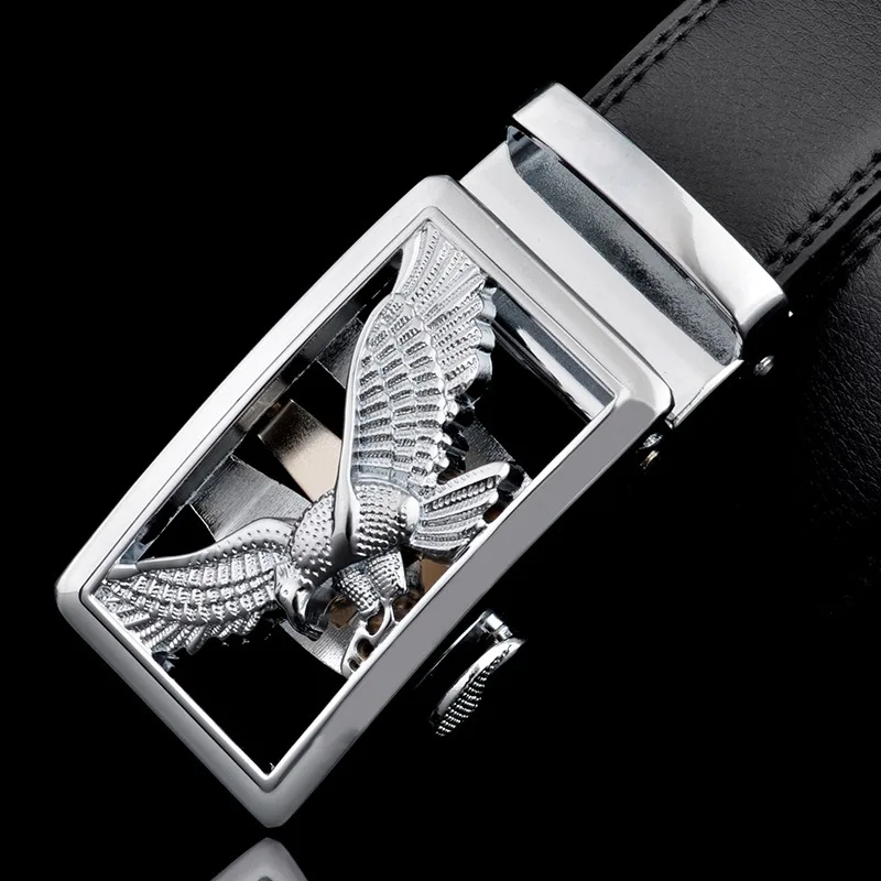 Eagle style men's belt men's automatic buckle leather belt business men's leather belt