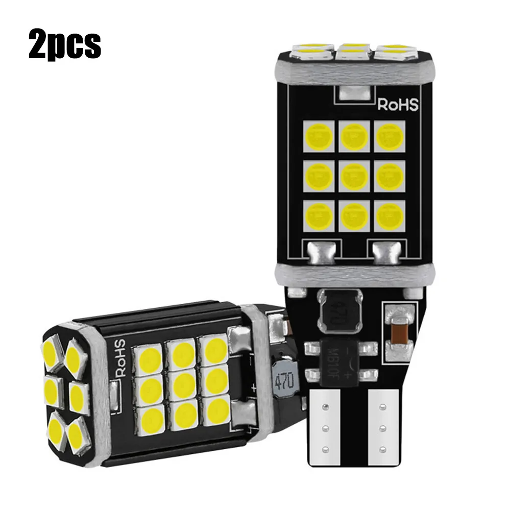 

2pcs T15 W16W 901 902 904 906 No Error T15 LED Backup Reverse Brake License Plate Tail Light Bulb Parking Halogen Lamp