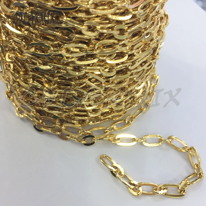 Длинная звеньевая цепочка 5 метров ожерелье из звеньев открытая изготовление