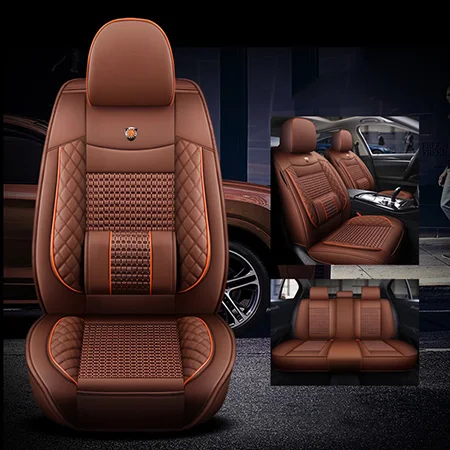 Coffee No pillow Новые кожаные и шелковые автомобильные чехлы для сидений LEXUS RX270 RX350 RX450h RX300 RX330 RX400h RX200 NX200 NX300 NX300h автокресла Стайлинг - Название цвета: Coffee No pillow
