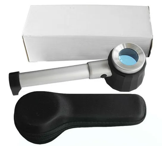 Портативное металлическое увеличительное стекло с металлической ручкой