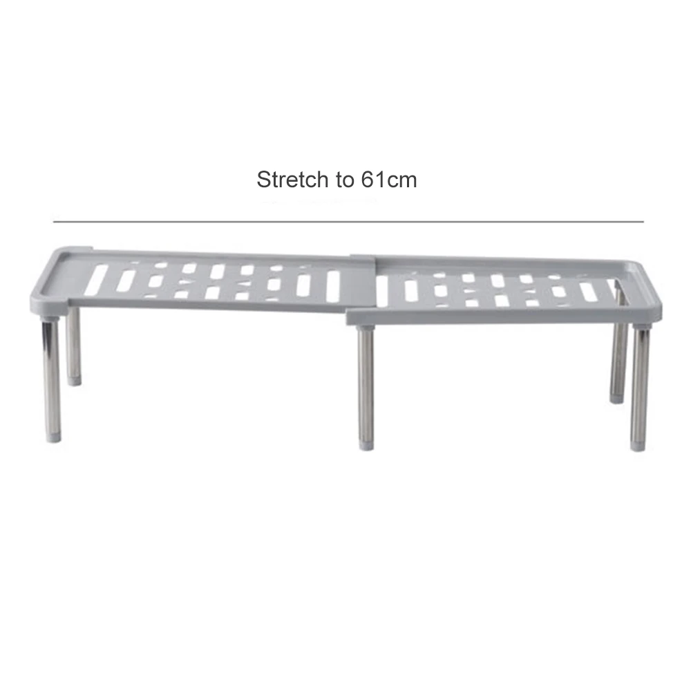 

Creative Retractable Storage Rack Kitchen Single-layer Spice Rack Cabinet Dishes Holder Simply Organizer Storage Shelf
