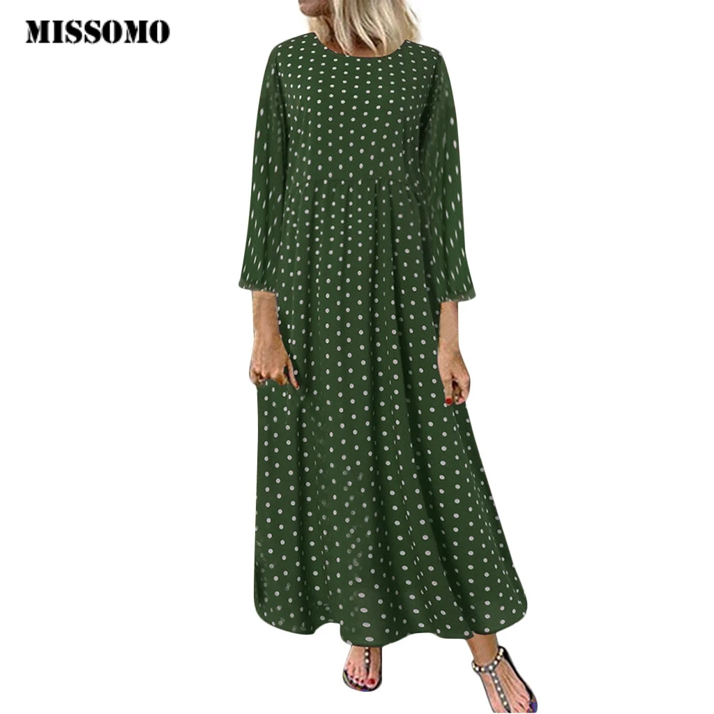 MISSOMO одежда женское платье винтажное vestidos длинное волнистое с принтом макси
